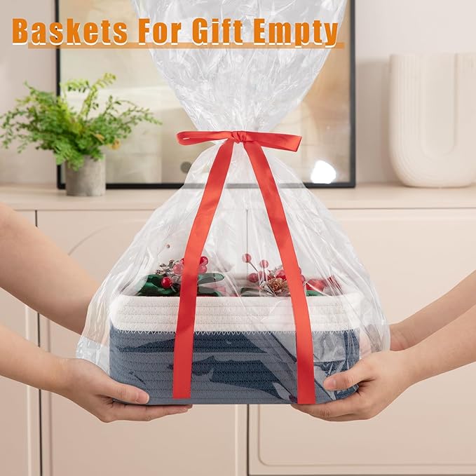 OIAHOMY 4 Pack Storage Baskets for Organizing, Small Bins for Shelves, Cute - Image 5