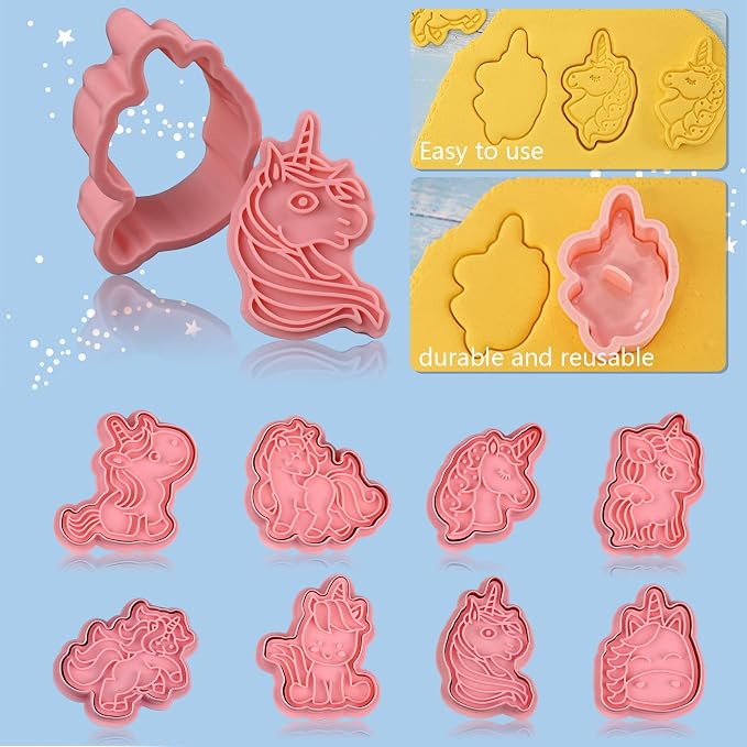 8 Piece Unicorn Cookie Cutter Set - Image 5