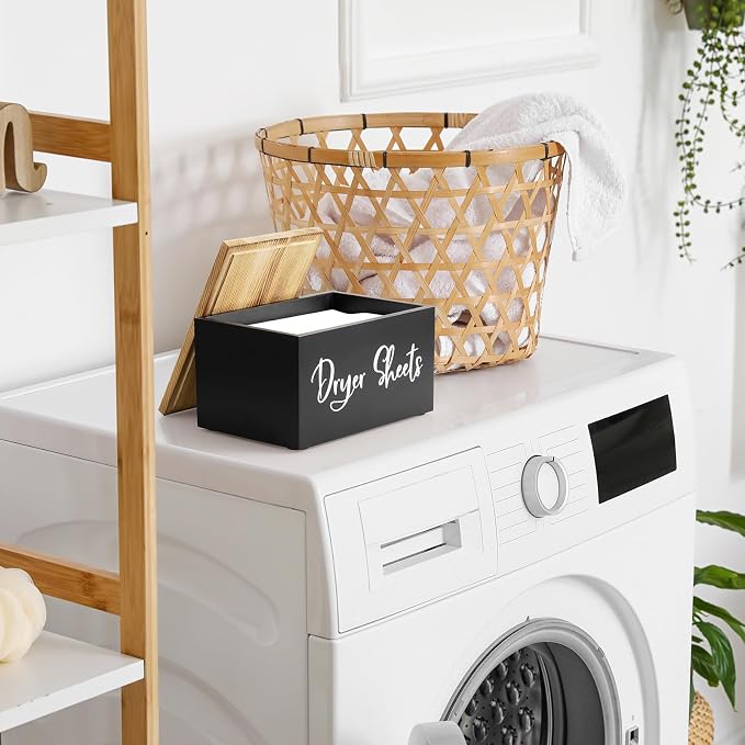 Bivvclaz Dryer Sheet Holder, Wooden Laundry Sheets Container, Laundry Room - Image 6