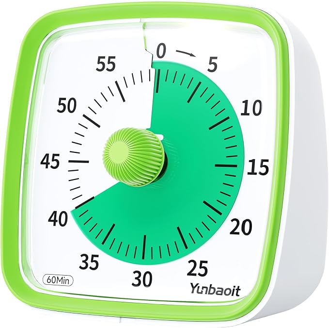 Yunbaoit Visual Timer with Night Light, 60-Minute Countdown Timer by Yunbaoit