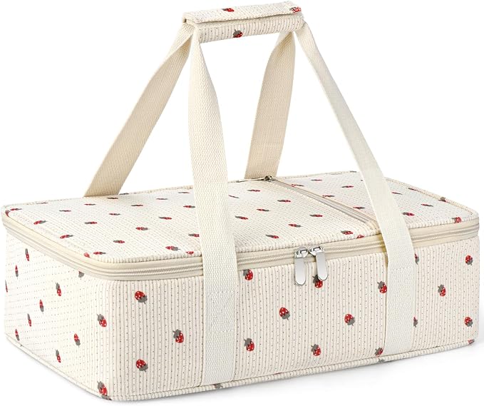 Insulated Casserole Carrier for Hot or Cold Food, Pie Carrier Bag Lunch Bag by MIAOJIE