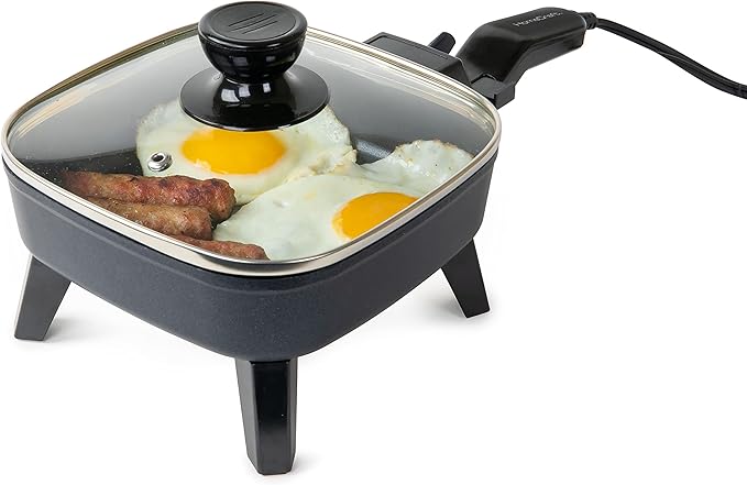 HomeCraft 7-Inch Electric Non-Stick Skillet, Adjustable Temperature Control by HomeCraft
