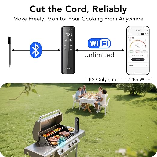 BFOUR Wireless Meat Thermometer Bluetooth - Image 2