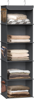 Simple Houseware 5 Shelf Hanging Closet Organizer, Dark Gray by SimpleHouseware