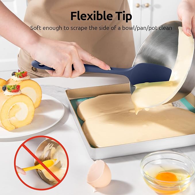 Heat Resistant Silicone Spatula Set: U-Taste 600ºF High Temp Seamless Food - Image 4