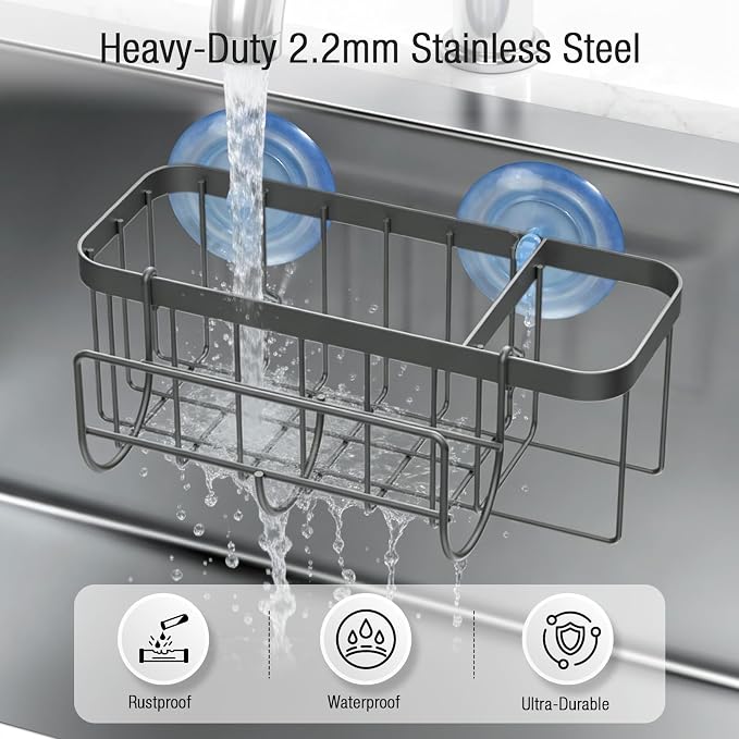 3-in-1 Kitchen Sink Caddy Organizer - Image 8
