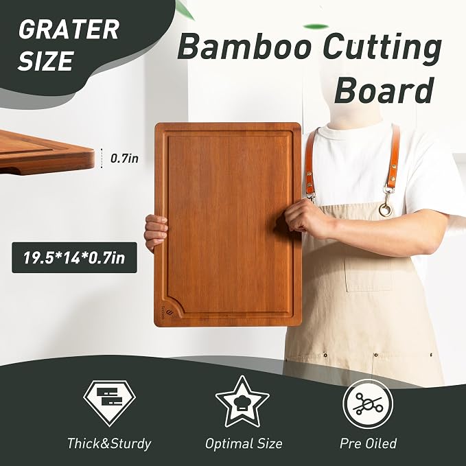 Extra Large Bamboo Cutting Board - Image 2