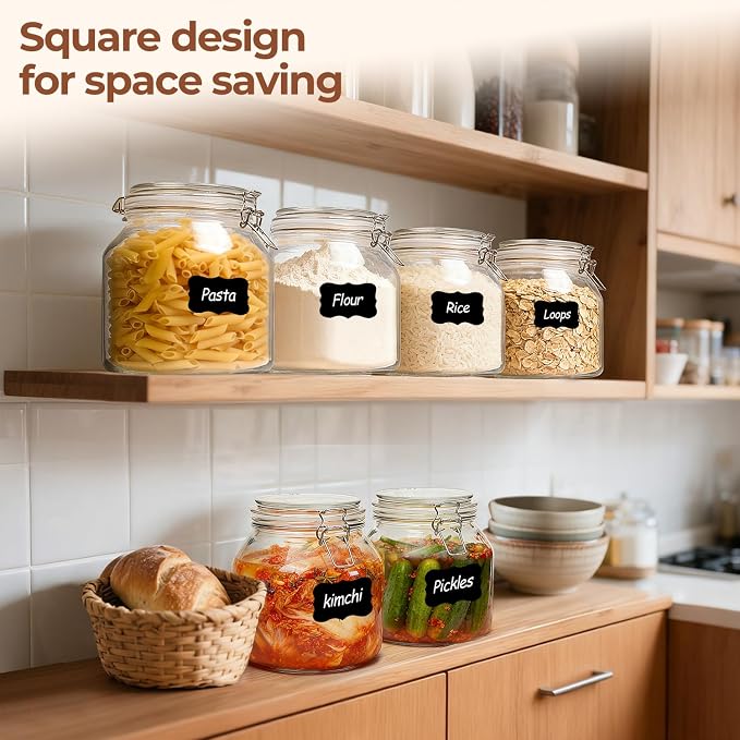 ComSaf 2-Pack 74oz Wide-Mouth Glass Jars - Image 6
