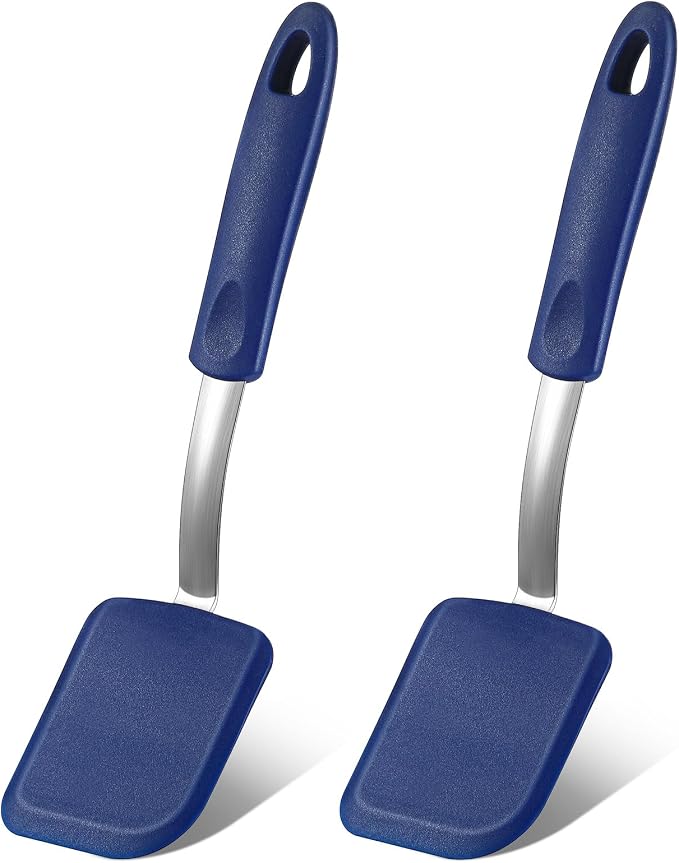Silicone Cookie Spatula Turner 2 Pack Mini Brownie Spatula Flexible Kitchen by Yetene