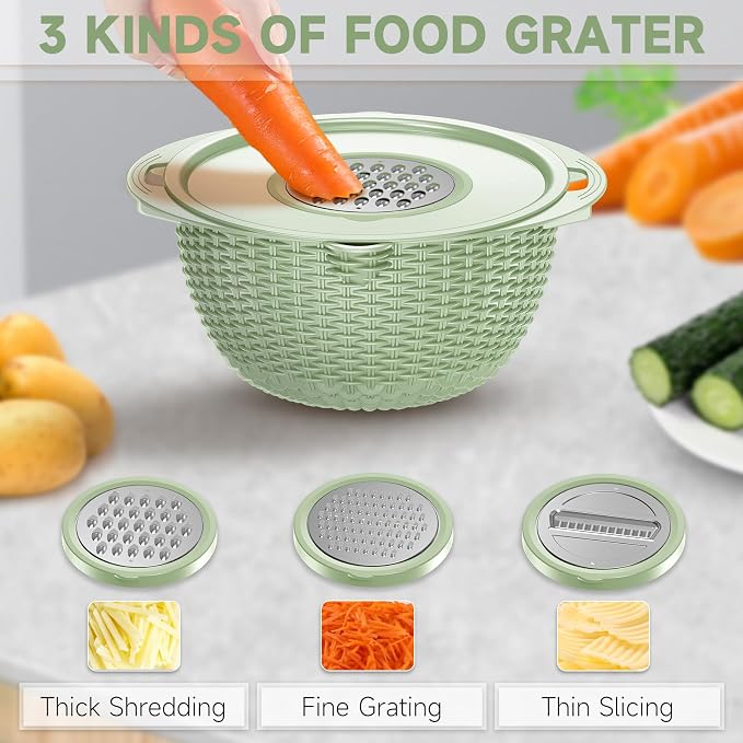 4-1 Strainer with Bowl & Spoons Set - Image 3