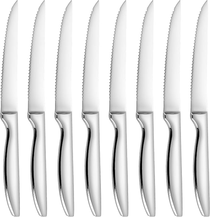 Steak Knife Set of 8, Serrated Steak Knife, Kitchen Steak Knives, Steak Knives by SuperCook