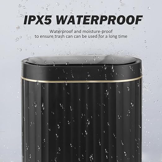 ELPHECO Black Bathroom Trash Can - Image 4