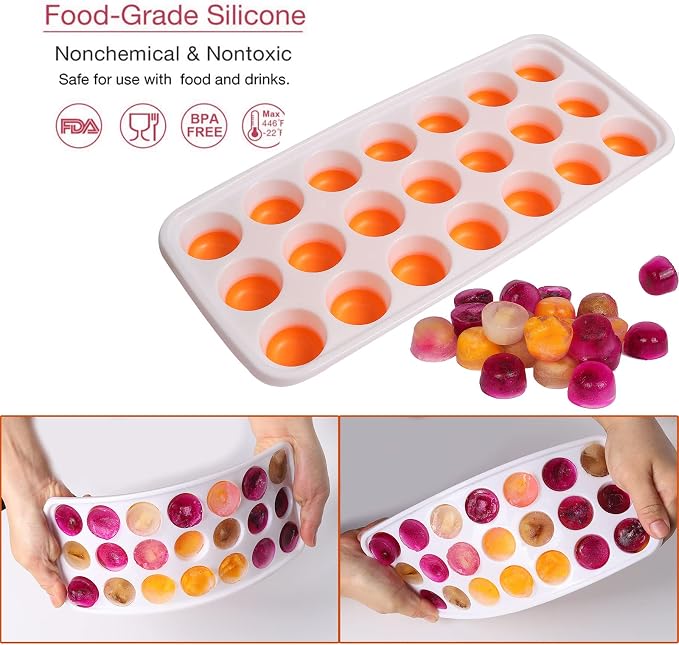 Ice Cube Trays with Lids BPA Free, Dishwasher Safe - Image 3