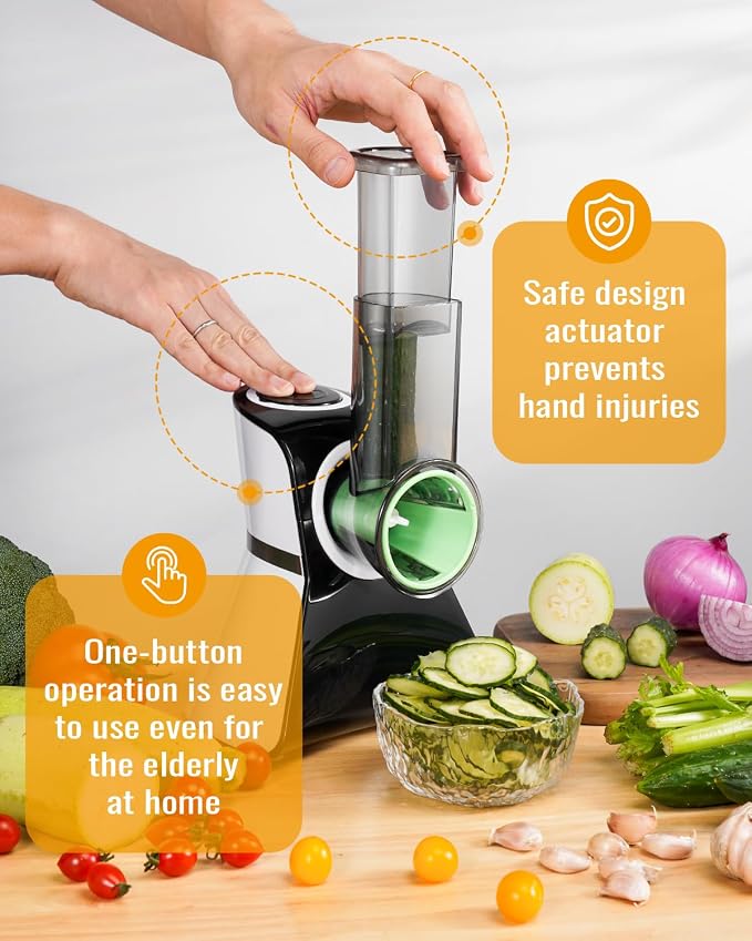 Electric Cheese Grater Salad Shooter, 5-In-1 Electric Slicer - Image 4