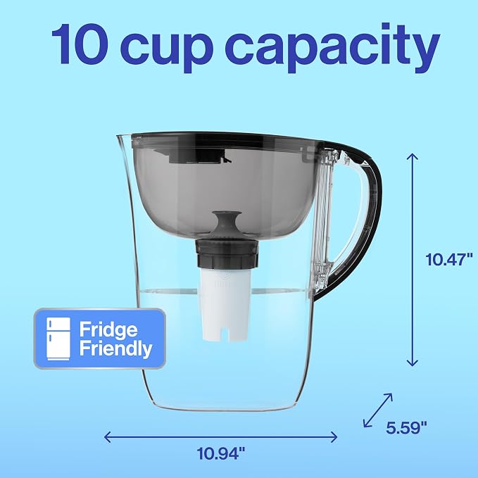 Brita 10 Cup Water Filter Pitcher, Copper and More, Includes 1 Brita Plus Filter - Image 11