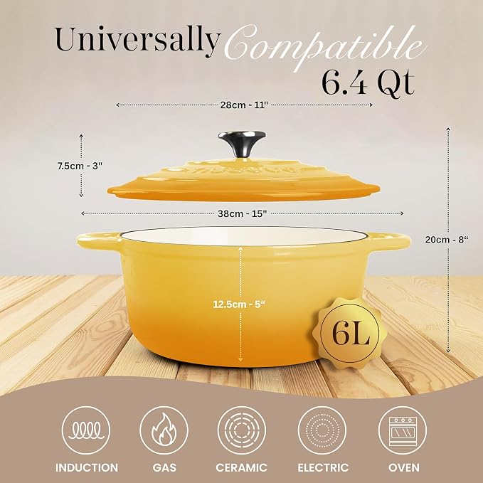 Nuovva Enamelled Cast Iron Dutch Oven Pot - Image 2