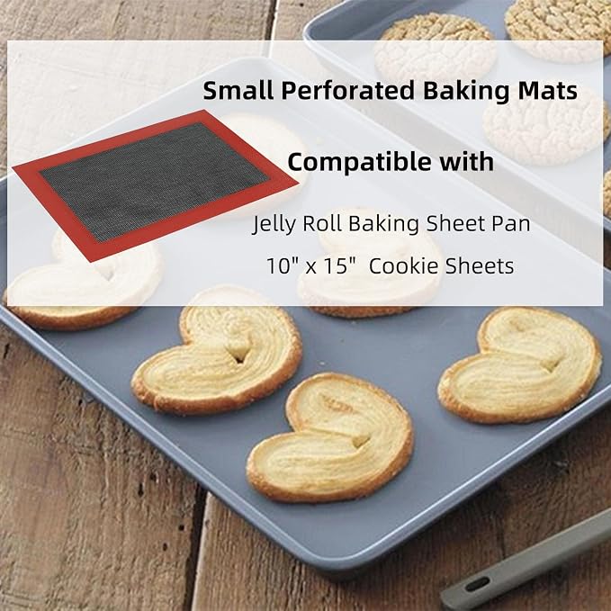 Perforated Silicone Baking Mat for Jelly Roll Pan, Non-Stick Eclair Baking Mat - Image 8