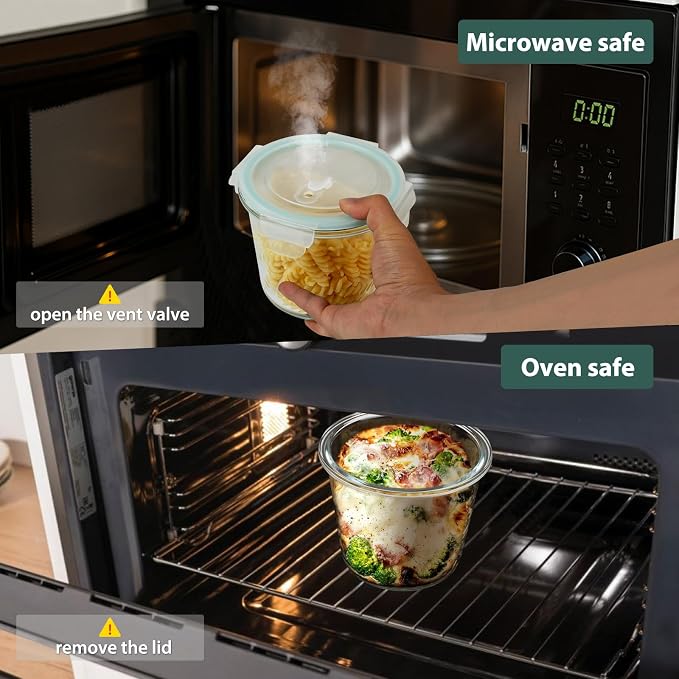 3 Cup Glass Meal Prep Containers - Image 6