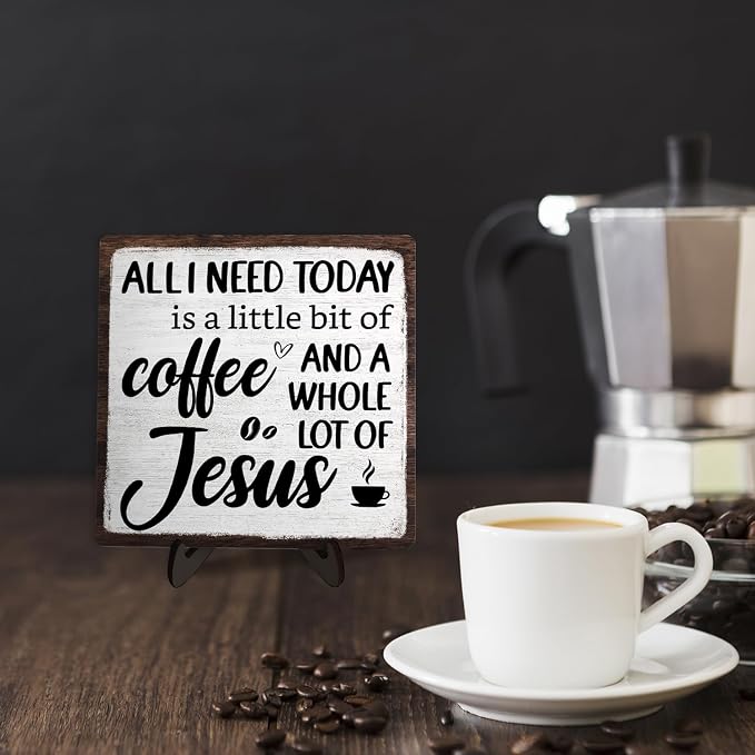 Coffee Bar Plaque, Vintage Desk Decor - Image 5
