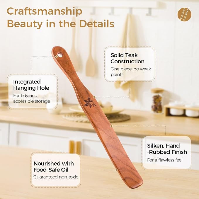 2 Pack Spurtle for Sourdough Starter, Danish Dough Whisk and Jar Spatula - Image 5