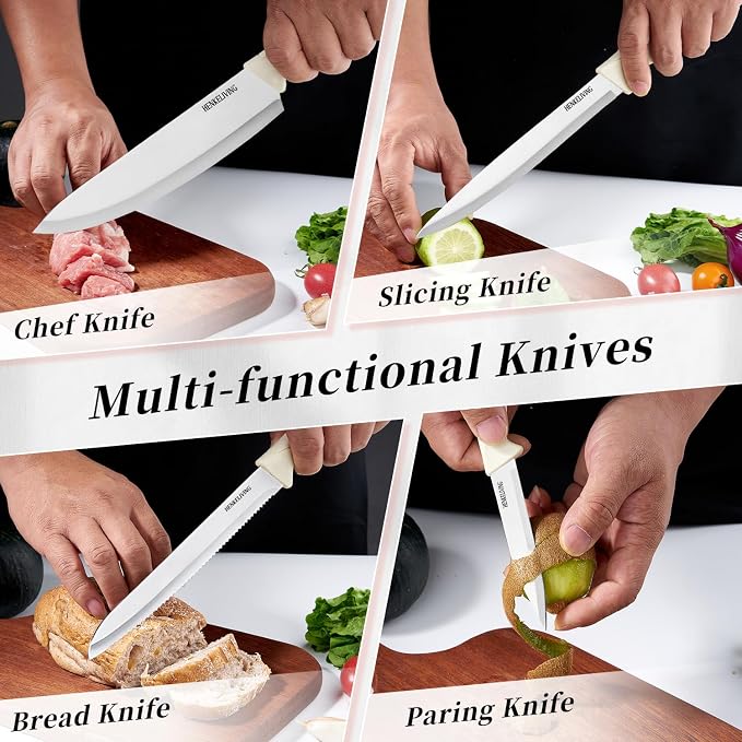 Knife Set, 6-Piece Kitchen Knife Set, German High Carbon Stainless Steel - Image 4