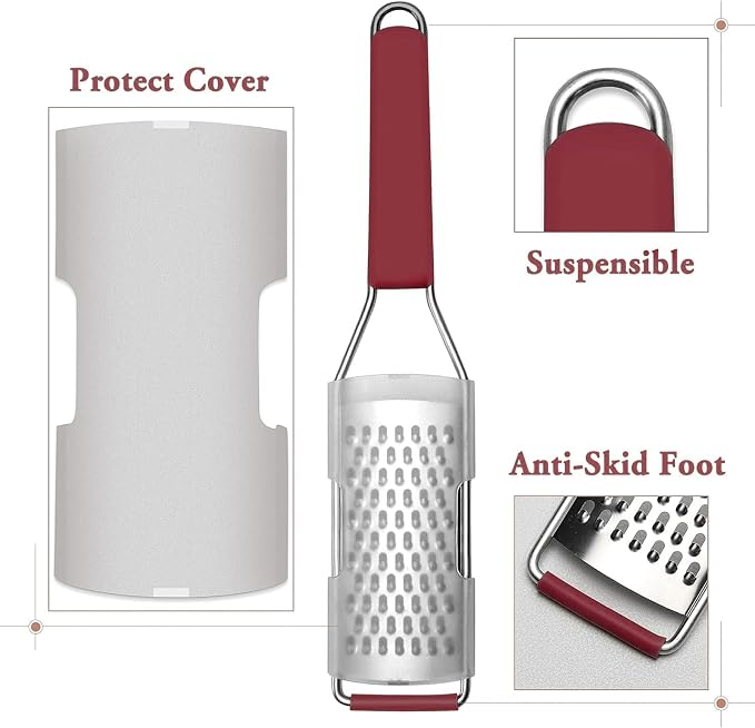 Cambom Cheese Grater Citrus Zester Lemon Zester Pack of 3-304 Stainless Steel - Image 7