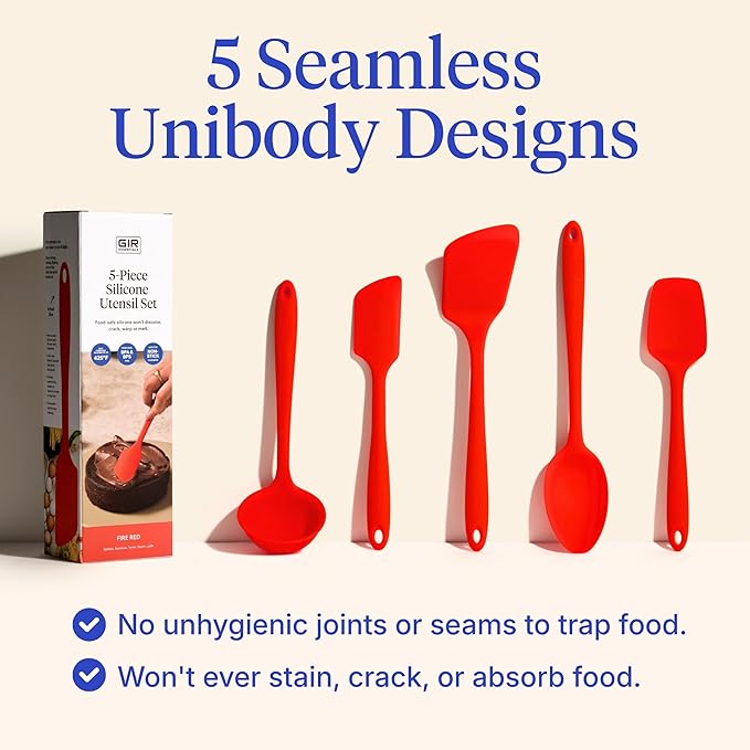 GIR 5-Piece Silicone Kitchen Utensils Set, Non-Toxic Cooking Utensils - Image 3