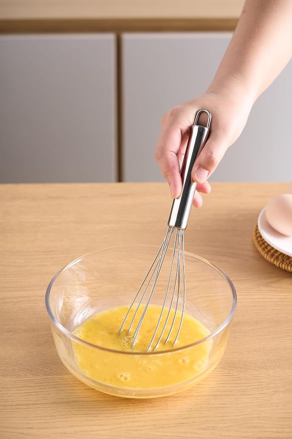 10.63" Stainless Steel Flat Whisk, Egg Beater - Image 4
