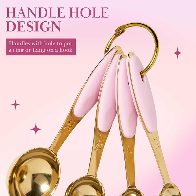 Paris Hilton Measuring Cups and Spoons Set, Stainless Steel - Image 7