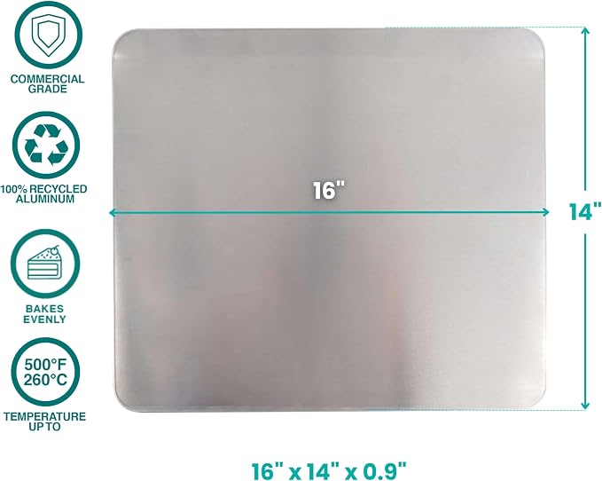 Baker's Secret 2pcs Pure Aluminum Insulated Cookie Sheet Commercial Grade - Image 2