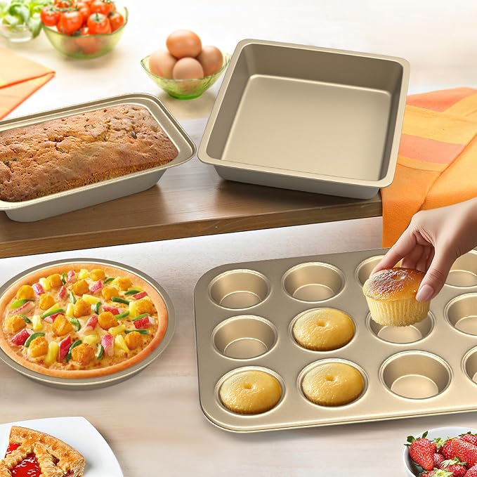 CasaCulina Baking Pans Set, 5-Piece Nonstick Bakeware Sets - Image 6