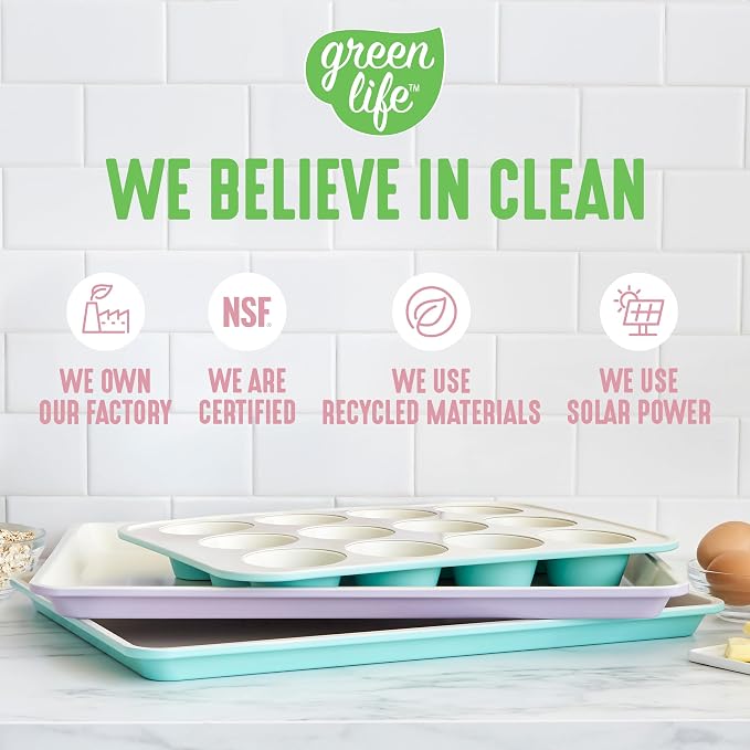 GreenLife Bakeware 18” x 13” Half Cookie Sheet Baking Pan, Non-Toxic PFAS-Free - Image 6