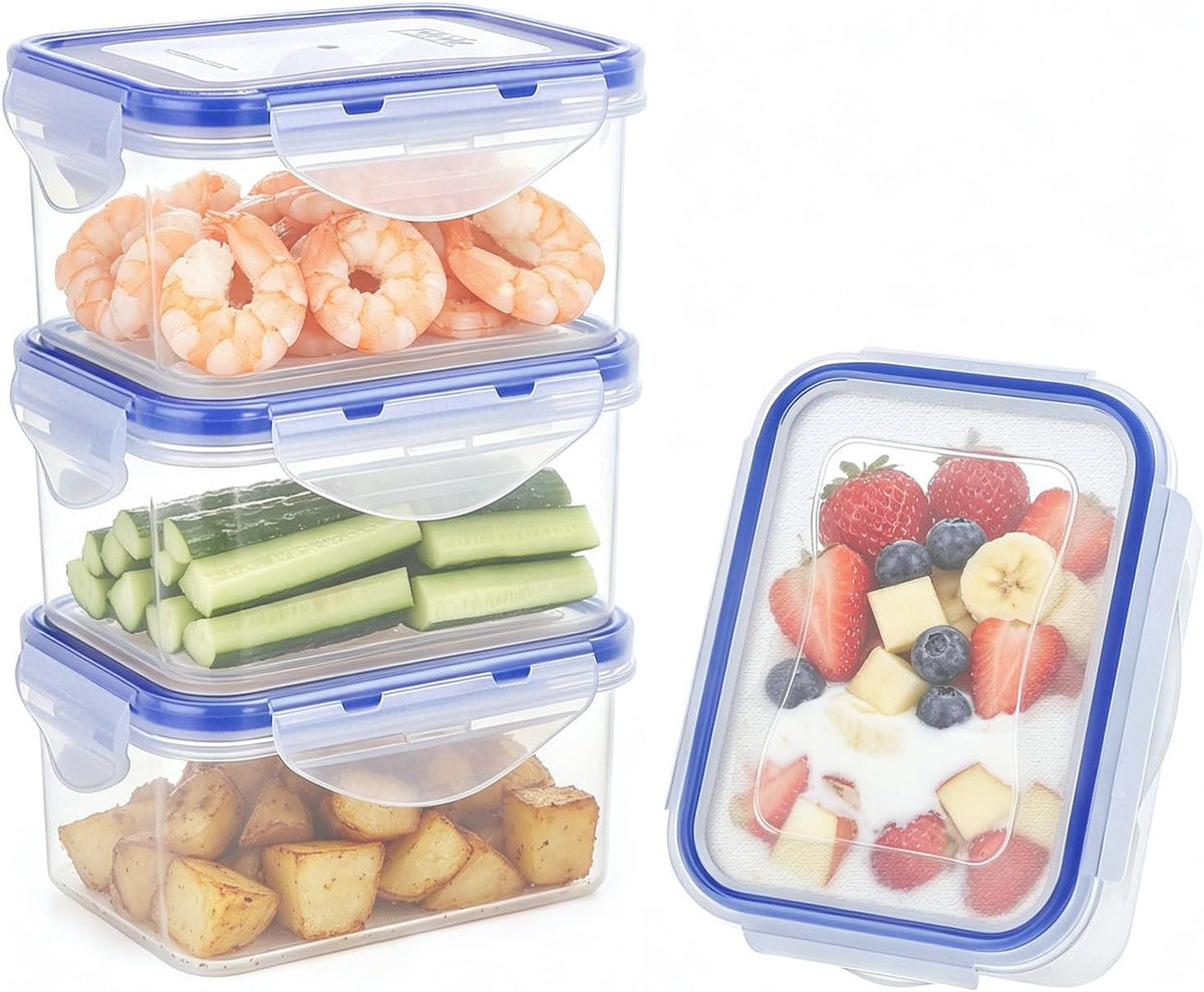 KIGI Small Food Storage Containers, 4 Count (2.1 Cup)