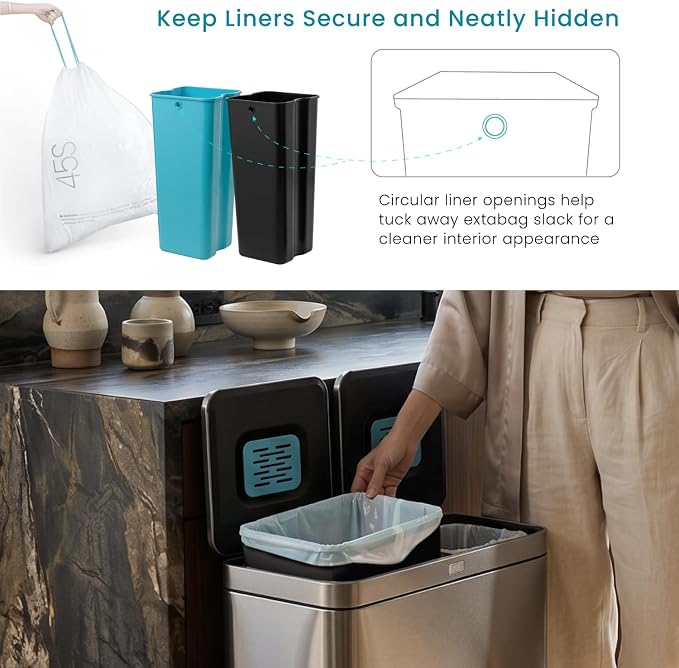 Home Zone Living 16 Gallon Kitchen Trash Can - Image 7
