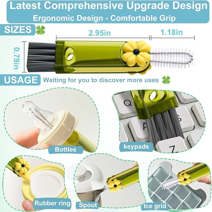 3 in 1 Cup Lid Gap Cleaning Brush, Cup Lid Brush, Home Kitchen Crevice Brush - Image 4