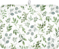 Spring Summer Sage Green Leaves Dish Drying Mat 18 x 24 Inch Spring Eucalyptus by Unknown