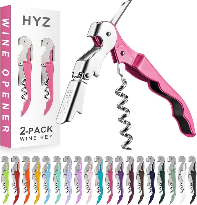 HYZ 2-Pack Wine Opener Waiter Corkscrew, Professional Wine Key by HYZ