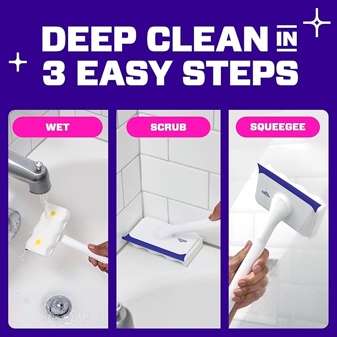 Mr. Clean Magic Eraser Shower & Tub Scrubber, Bathroom Cleaner, All in One - Image 5