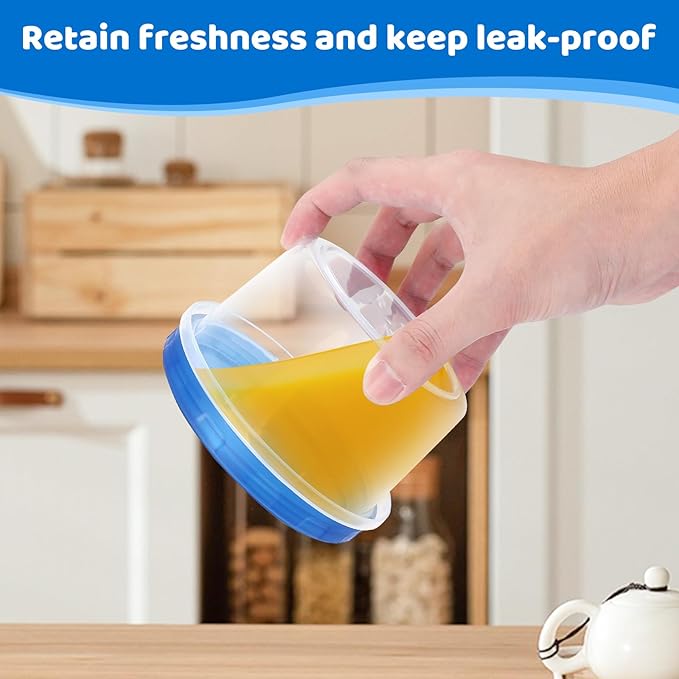 Freezer Containers with Twist Top Lids, Heavy Duty Round Airtight Food Storage - Image 5