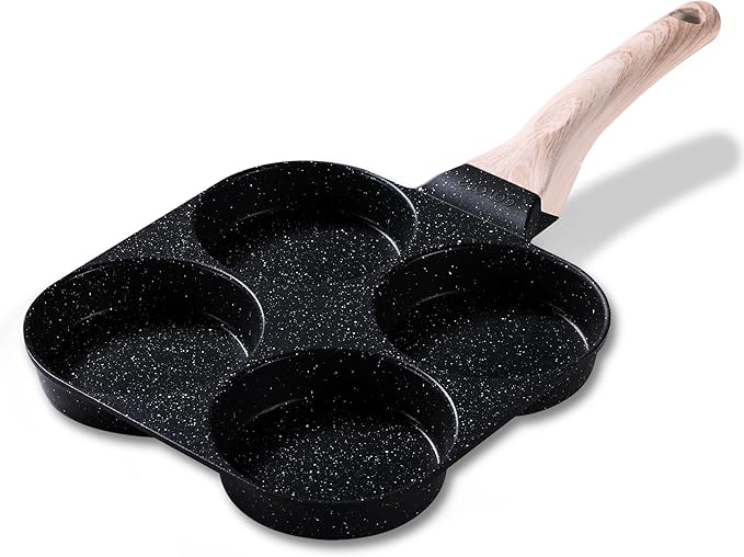 CAROTE Egg Pan Omelette Pan, 4-Cup Nonstick Granite Omelette Skillet by CAROTE
