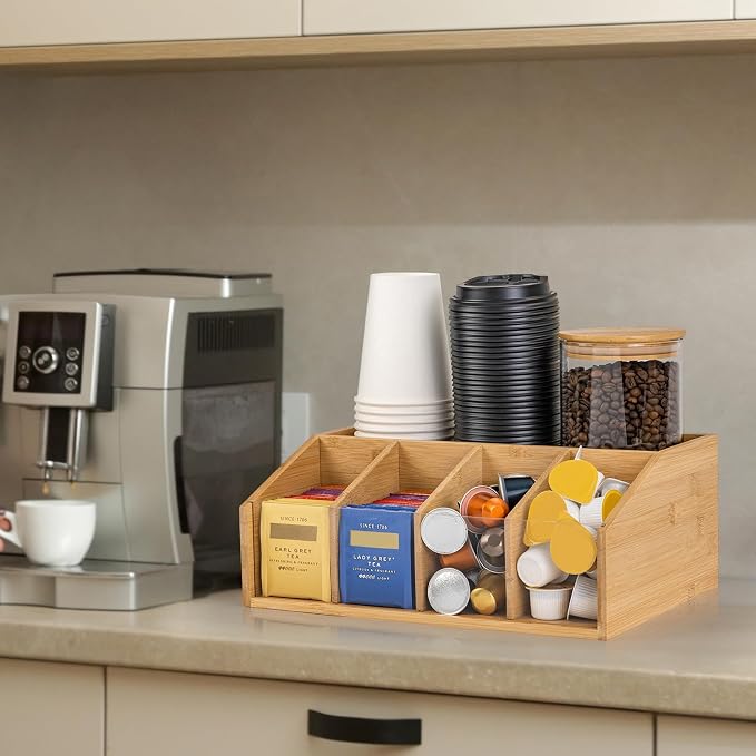 Bamboo Coffee Station Organizer - Image 6