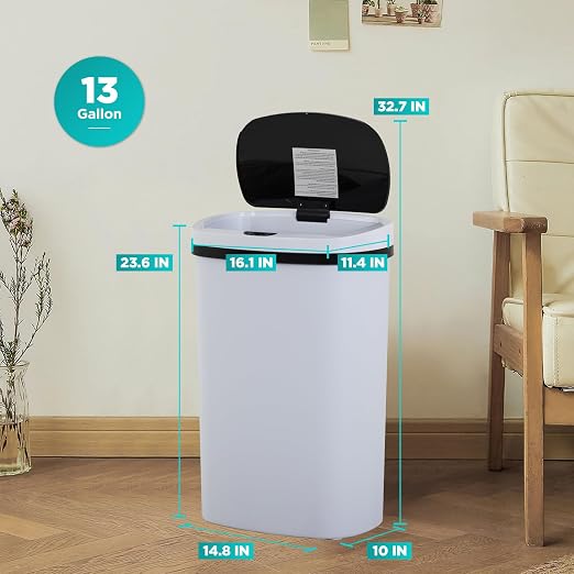 BestOffice | 13 Gallon Plastic Trash Can - Image 7