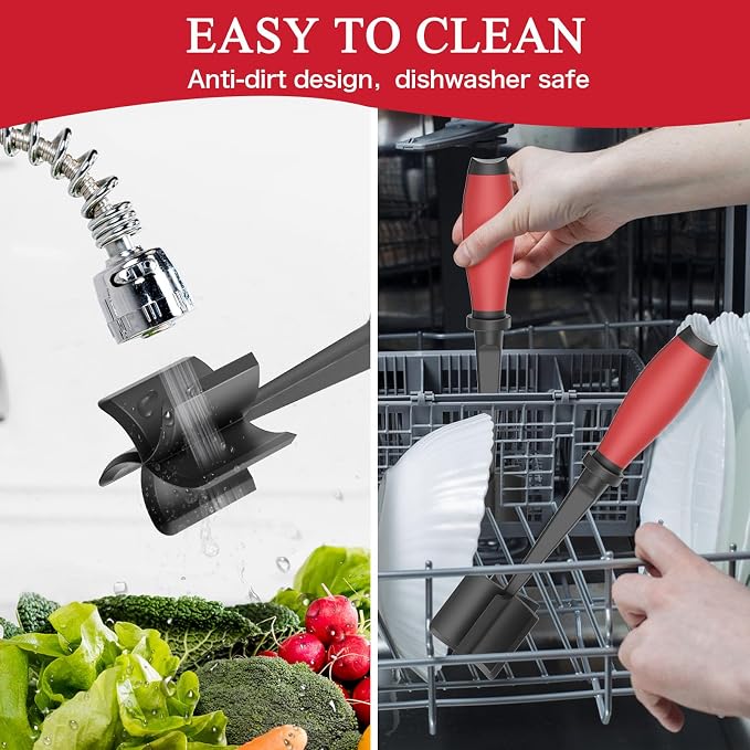 2 Meat Chopper, 5 Curve Blades Ground Beef Masher, Heat Resistant Meat Masher - Image 4