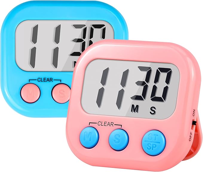 Timer for Kids Teachers Supplies Digital Kitchen Timers for Cooking Large by AOUCE