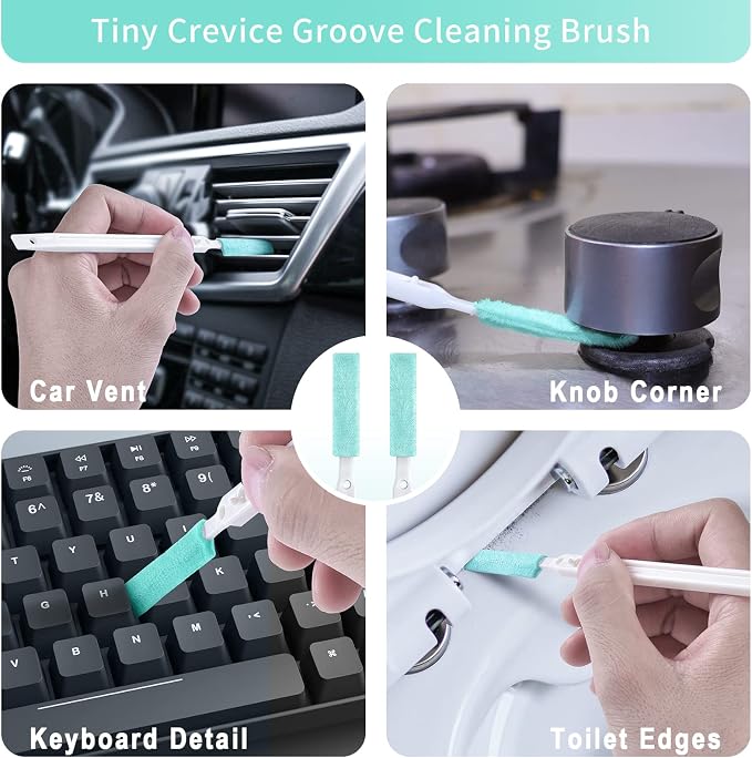 Lumkew Small Cleaning Brush Tight Spaces, Tiny Cleaning Brush Mini Parts - Image 5