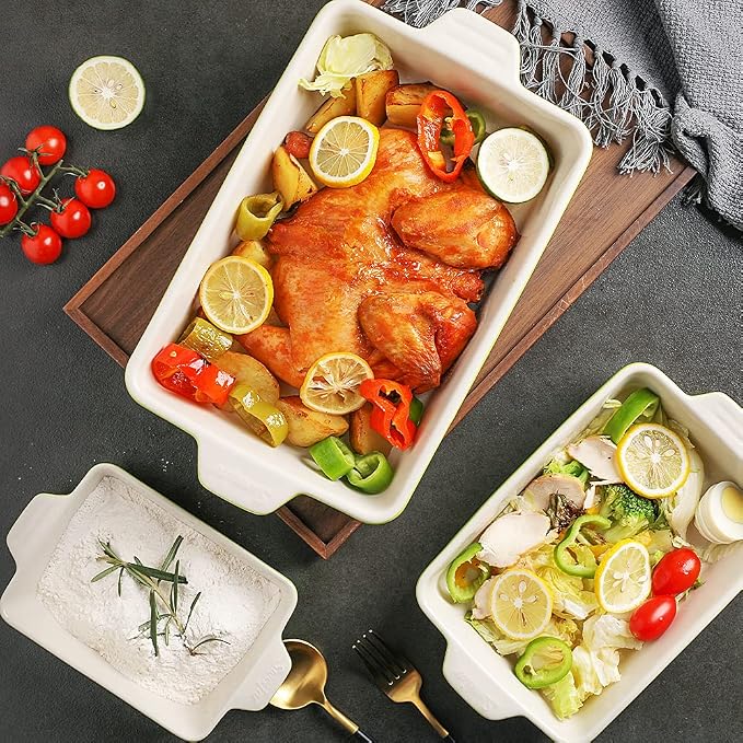 Sweejar Ceramic Bakeware Set, Rectangular Baking Dish - Image 5