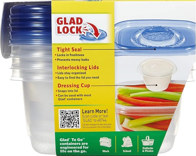 Glad GladWare To Go Snack Food Storage Containers - Image 3