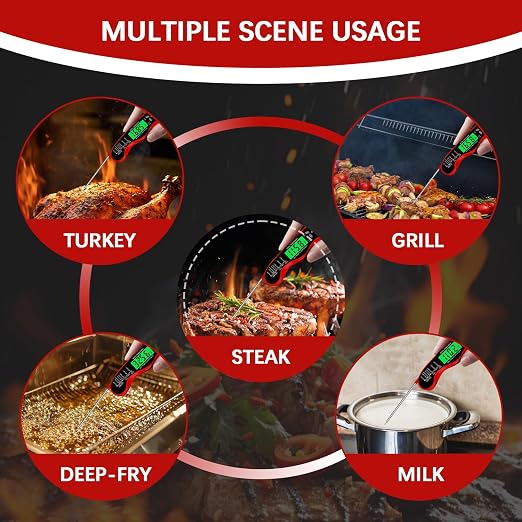 Meat Thermometer Digital，IP67 Waterproof Cooking Thermometer - Image 4