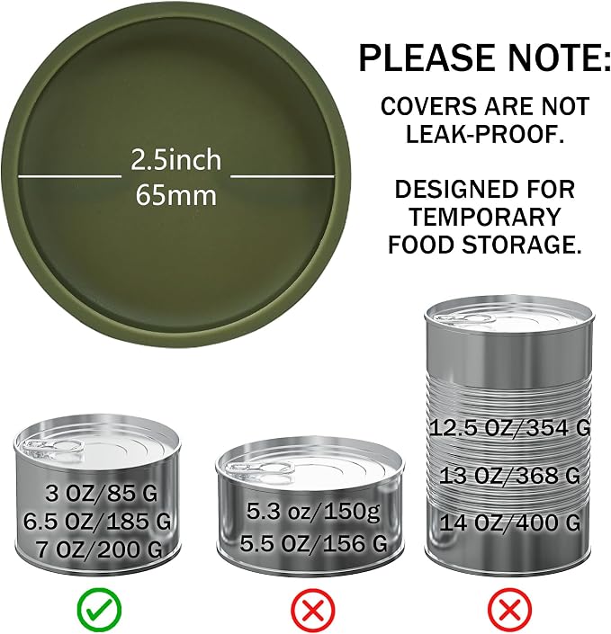 OHMO 2 Pack Cat Food Can Lids, Small Size Silicone Pet Food Can Lids Covers - Image 2