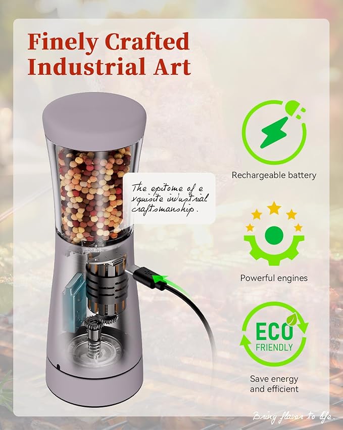 Electric Salt and Pepper Grinder Set - Image 4